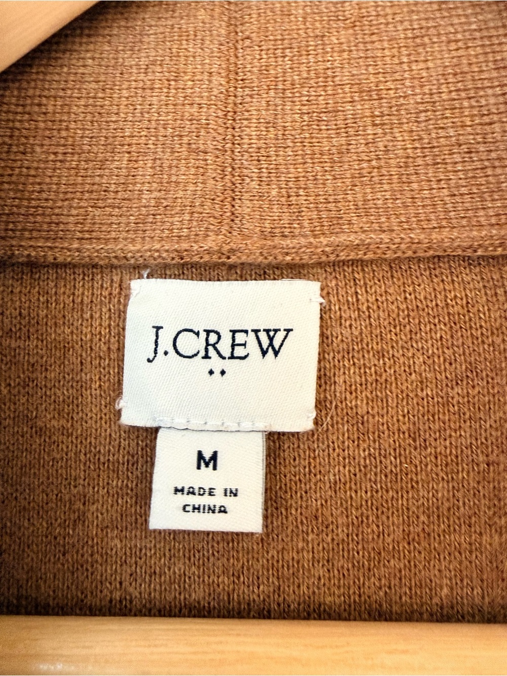 J. Crew Women's Camel Open-Front Shawl Collar Sweater M - Picture 4 of 4
